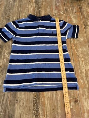 Ralph Lauren Boys Navy & Light Blue Striped Polo